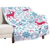 DSANE Christmas Deer Flower Christmas Throw Blanket Soft Fleece Christmas Blanket Cozy Flannel Throw for Couch Bed - 3 of 4