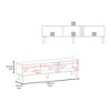 63" Manufactured Wood TV Stand with Two Pull-Down Cabinets, Two Open Shelves, and Cable Management for Living Room and Bedroom - 3 of 4