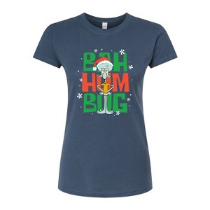 Women's - SpongeBob SquarePants - Squidward Bah Humbug Fitted Graphic T-Shirt - 1 of 4