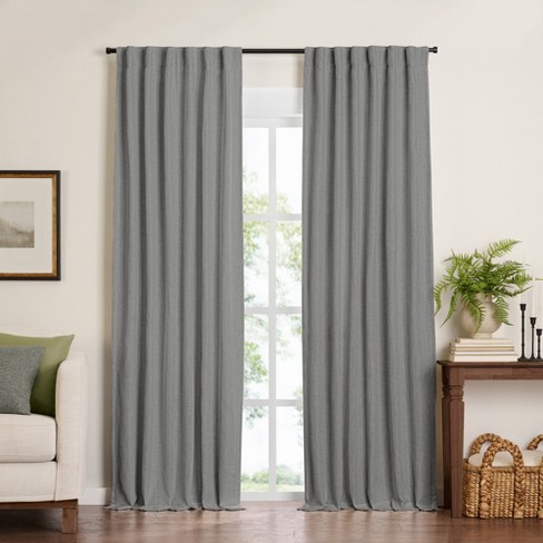 Harrow Solid Texture Blackout Single Window Curtain Panel - Elrene Home ...