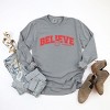 S.W.Smiley Varsity Believe - Womens Garment Dyed Long Sleeve - 3 of 3