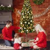 Prelit  Artificial Christmas Tree with Warm White Lights & Metal Stand Slim Pencil for Home Party Office Mall Holiday Decoration - 4 of 4