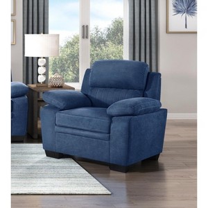 CAVINAS Couches for Living Room Sofa Chair Textured Fabric Channel Upholstered Plush Seating Chair Armchair with Pillows - 1 of 4