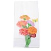 TRANSPAC 27.0 Inch Floral W/Butterfly Towel Flower Kitchen Kitchen Towel - 3 of 3