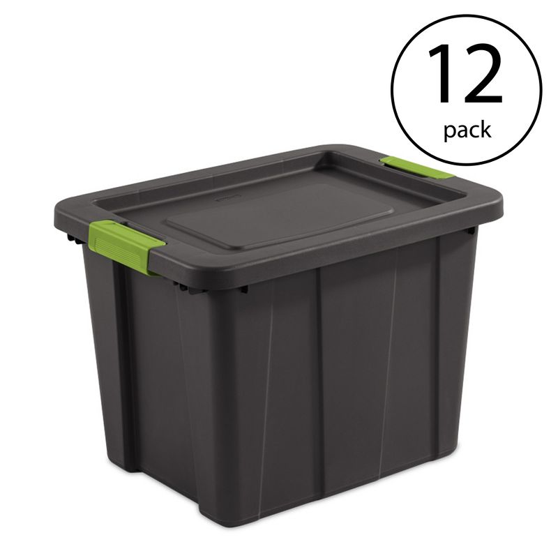 Sterilite Tuff1 Latching 18 Gallon Plastic Impact Resistant Storage Container Bin & Lid for Storing Items in Basements, Garages, & Attics (12 Pack), 2 of 4