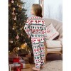 PATPAT Christmas Family Pajama Set: Reindeer and Christmas Tree Fair Isle Print Pajamas with Plaid Matching Socks - 3 of 4