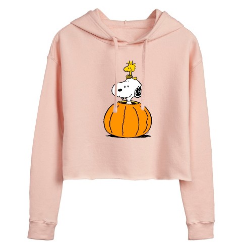 Women's - Peanuts -  Cropped Graphic Hoodie - image 1 of 4