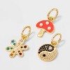 SUGARFIX by BaubleBar Garden State Charm Necklace Set 3pc - Red/Black/Gold: Lobster Claw Clasp, Zinc Material - 2 of 2