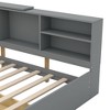 Kumasinova Twin/Full Size Bed Frame with 2 Drawers/Trundle,Wood Twin/Full Bed Frame with Headboard,Platform Bed Frames with Shelves for Teens,Adults - 4 of 4