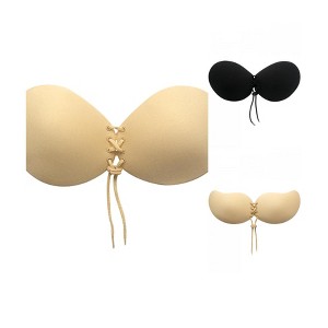 INSPIRE CHIC Women's 3 Packs Strapless Adjustable Silicone Reusable Bras - 1 of 4