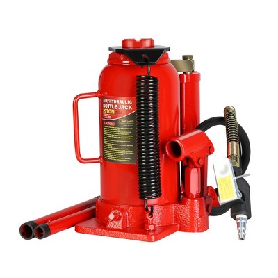 Pneumatic Air Hydraulic Bottle Jack Heavy Duty Air Hydraulic Car Jack with Manual Hand Pump Low Profile Air Jack for Auto Trucks Repair Farm House