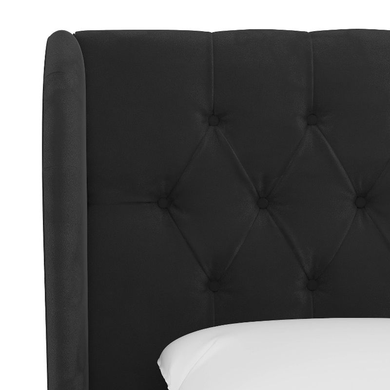 Skyline Furniture Tufted Velvet Upholstered Wingback Headboard, 6 of 9