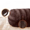 Cheer Collection Decorative Faux Fur Bolster Pillows Set of 2 - 4 of 4