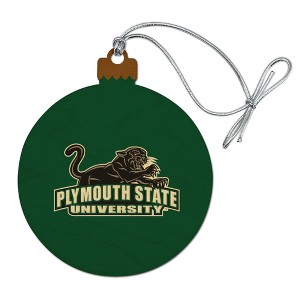 Plymouth State University Primary Logo Wood Christmas Tree Holiday Ornament - 1 of 4