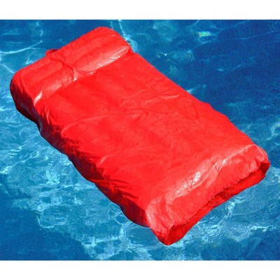 Swimline Solstice 15030R SunSoft Swimming Pool Inflatable Fabric Lounger, Red