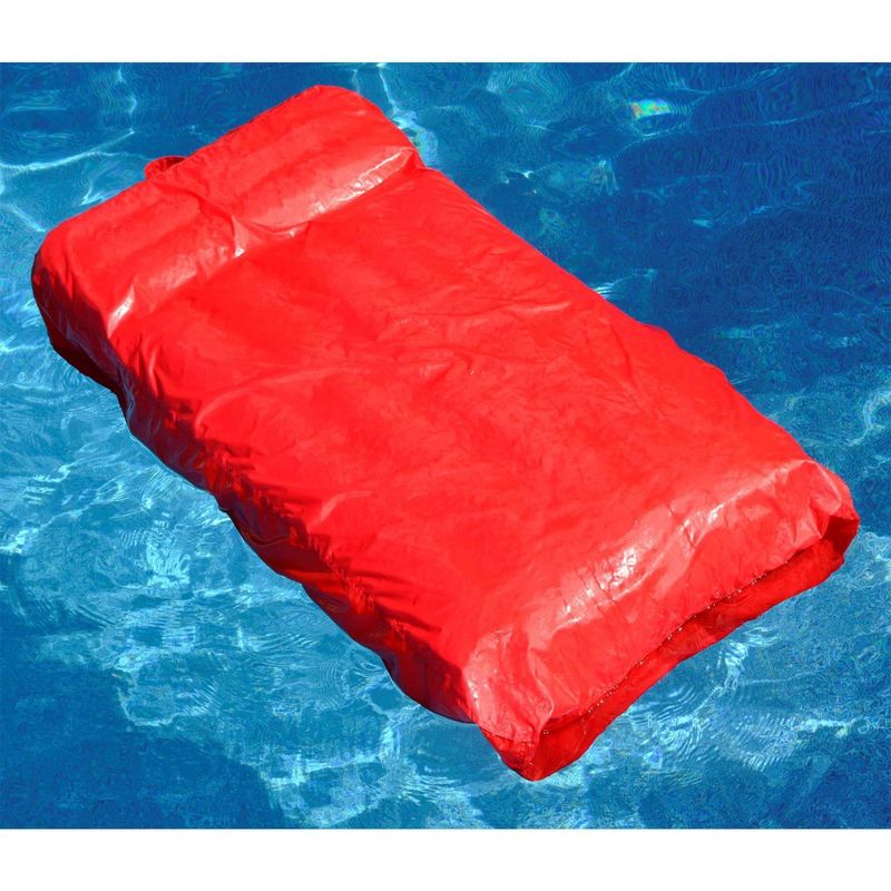 Swimline Solstice 15030R SunSoft Swimming Pool Inflatable Fabric Loungers Red, 2, 3 of 5