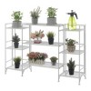 Breighton Home 32.5" Xtra Storage 3 Tier Folding Metal Shelves with Set of 3 Extension Shelves in White - 3 of 4