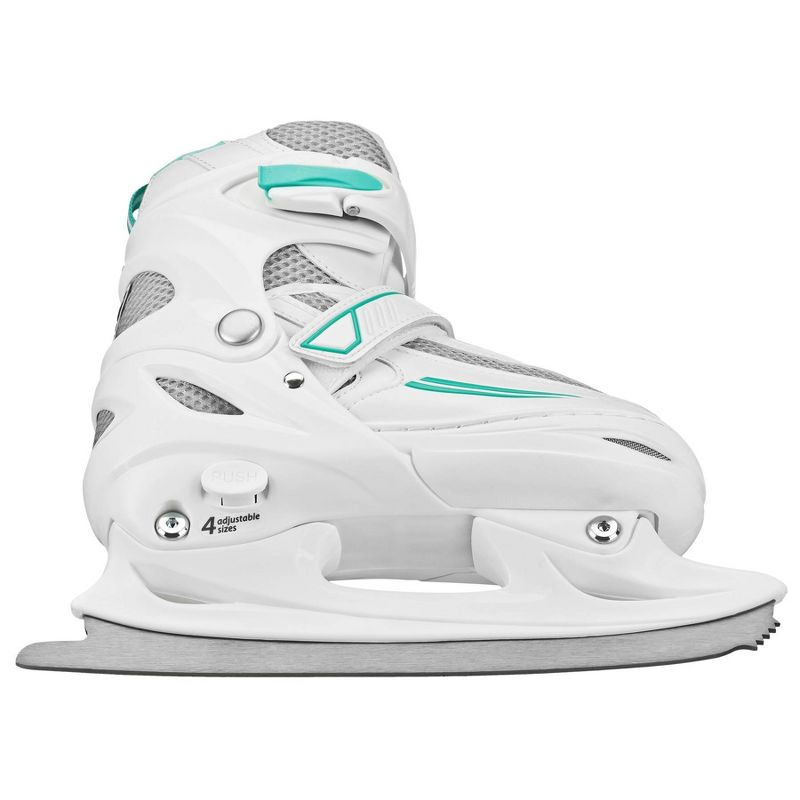 Lake Placid SUMMIT Adjustable Ice Skate White/Mint - S (10J-13), 4 of 7