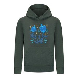 Everyday Kids Hanukkah Collection “This Is How I Roll” Pullover Hoodie – Fun Holiday Sweatshirt - 1 of 4