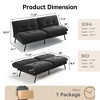 Vipbear Modern Folding Loveseat Sleeper for Living Room 72in Convertible Futon Sofa Bed with 6.7" Thick Removable Cushion/Adjustable Backrest - 2 of 4