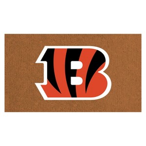EvergreenNFLCincinnati Bengals Logo Natural Coir 28 x 16 Inches Indoor Outdoor Doormat - 1 of 4