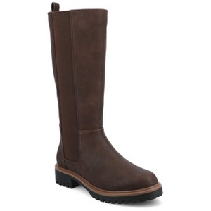Journee Women's Brandi Knee High Stretch Wide-Calf Casual Boots - 1 of 4