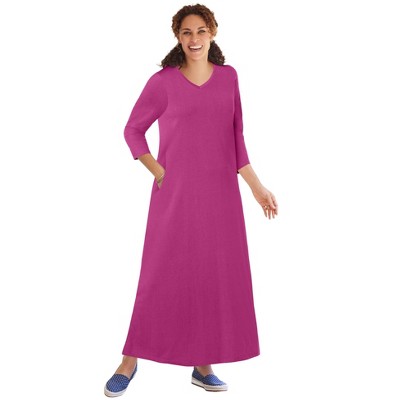Woman Within Plus Size V-Neck Tee Dress