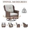Outdoor Swivel Chair Wicker Patio Glider Chair High Back Swivel Chairs Set of 2 - 4 of 4