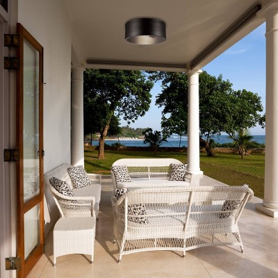 Teagan 13'' Dark Bronze Modern Indoor/Outdoor Flush Mount Ceiling Light