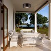 1 Light Teagan Outdoor Indoor Flush Mount Ceiling Dark Bronze - Globe Electric: ETL Listed, Glass Shade, Metal Body - 3 of 4