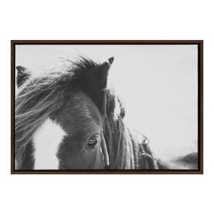 23" x 33" Sylvie Noble BW Framed Canvas by Alicia Abla - Kate & Laurel All Things Decor - 1 of 4
