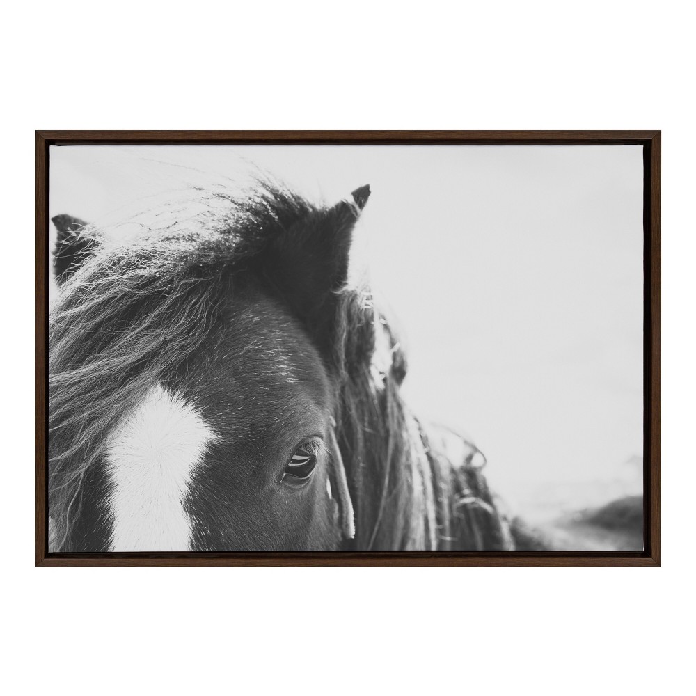 Photos - Other Decoration 23" x 33" Sylvie Noble BW Framed Canvas by Alicia Abla Brown: Kate & Laure