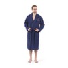 Linum Home Textiles 100% Turkish Cotton Terry Bath Robe Embroidered with Christmas Tree Design - 2 of 4