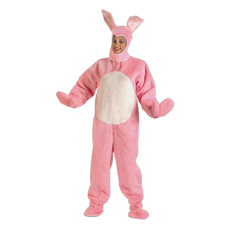Halco Adult Easter Bunny Jumpsuit with Hood Costume, 1 of 2