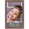 PosterPalooza | Photo Size Shabby Chic Brown Picture Frame - UV Acrylic, Foam Board Backing, Hanging Hardware - 2 of 4