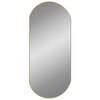vidaXL Wall-Mounted Glass Mirror with Durable PVC Frame - Gold, Oval Design Ideal for Bathroom, Hallway, Bedroom, and Living Room - 35.4" x 15.7" - 2 of 4