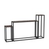 Sapphtopaz Narrow Console Table with Metal Legs Multi-functional Entryway Table with Space-Saving Design TV Stand for Living Room, Hallway, Black - 3 of 4