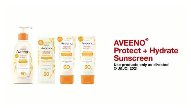 Aveeno Protect &#38; Hydrate Sunscreen Body Lotion - SPF 60 - 3 fl oz, 2 of 8, play video