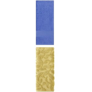 REGALWOVEN Geometry Pattern Cotton Decorative Hand Towels 13" x 30"/14" x 30" 2 Packs - 1 of 4
