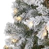 8ft. Flocked Fir Artificial Christmas Tree with 500 Clear LED Lights – Majestic Snowy Holiday X-Mas Display - 3 of 4