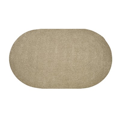 Chenille Solid Collection 100% Polyester Reversible Indoor Area Utility Oval Rug - Better Trends