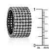 Slickblue Stylish Women’s Wide Pave Cubic Zirconia Ring Contemporary Jewelry 22.5 ct., Multiple Size & Color Options - 4 of 4