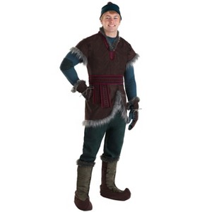 HalloweenCostumes.com Large  Men  Men's Frozen Kristoff Costume,  Soft Thermal Shirt, Brown/Red/Green - 1 of 4