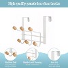 LunaLulinlk Over The Door Hooks, Hanging with 6 Coat Hook Towel Rack for Bathroom Accessories Organizer Space-Saving Door Organizer - 3 of 4