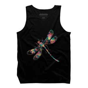 Men's Design By Humans Dragonfly Abstract Summer Color By BaoMinh Tank Top - 1 of 2