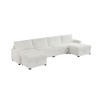 Living Room U-Shaped Sectional Sofas ¨C Chesterfield Tufted Fabric Couch with Deep Seats and Plush Comfort - 2 of 4