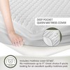 Whisper Organics, 100% Organic Cotton Mattress Protector, a Breathable, Quilted, Fitted Mattress Pad Cover, GOTS Certified, White - Queen - 4 of 4