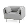 CAVINAS Faux Leather Accent Chair with Mid-Height Backrest and Steel Legs,Upholstered Living Room Chairs,Reading Chairs for Living Room - 2 of 4