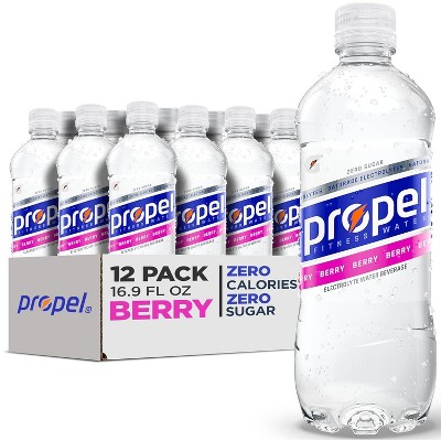 Propel Electrolyte Enhanced Water Sports Drink, Berry Flavored Water,16.9 fl oz Water Bottles (12 Pack)