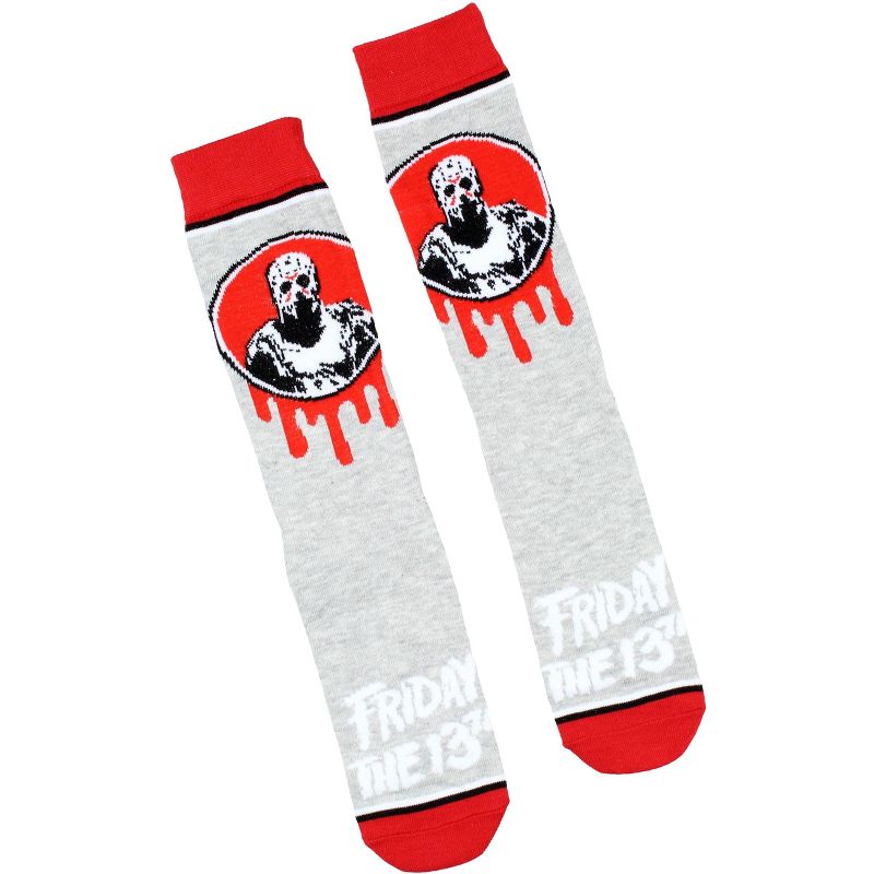 Friday The 13th Jason Voorhees Socks Horror Slasher Film Men's 3 Pack Crew Socks Multicoloured, 5 of 6